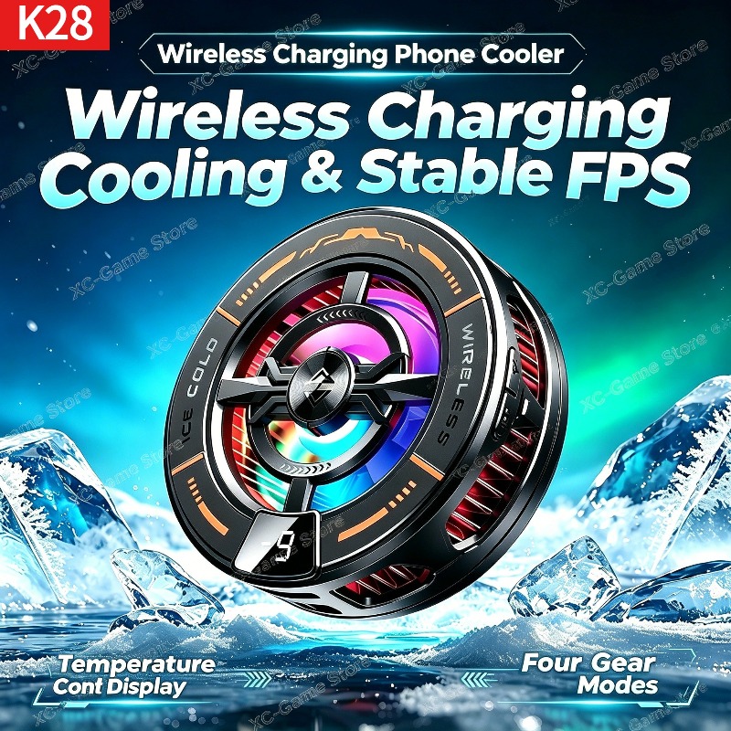 Gaming Accessories Room - مبرد هاتف مغناطيسي K28 مع شاحن