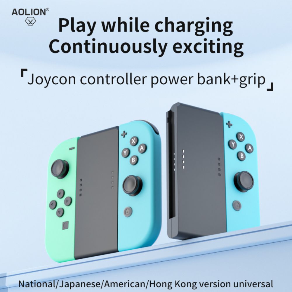 Gaming Accessories Nintendo - مقبض شحن محمول AOLION لوحدة تحكم