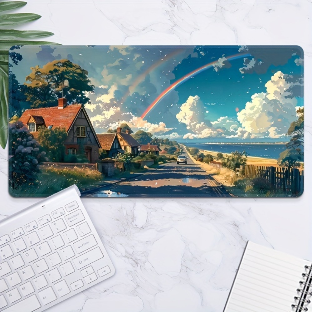 Gaming Accessories Pc Setup - سجادات مكتبية كبيرة بتصميم قرية ساحلية