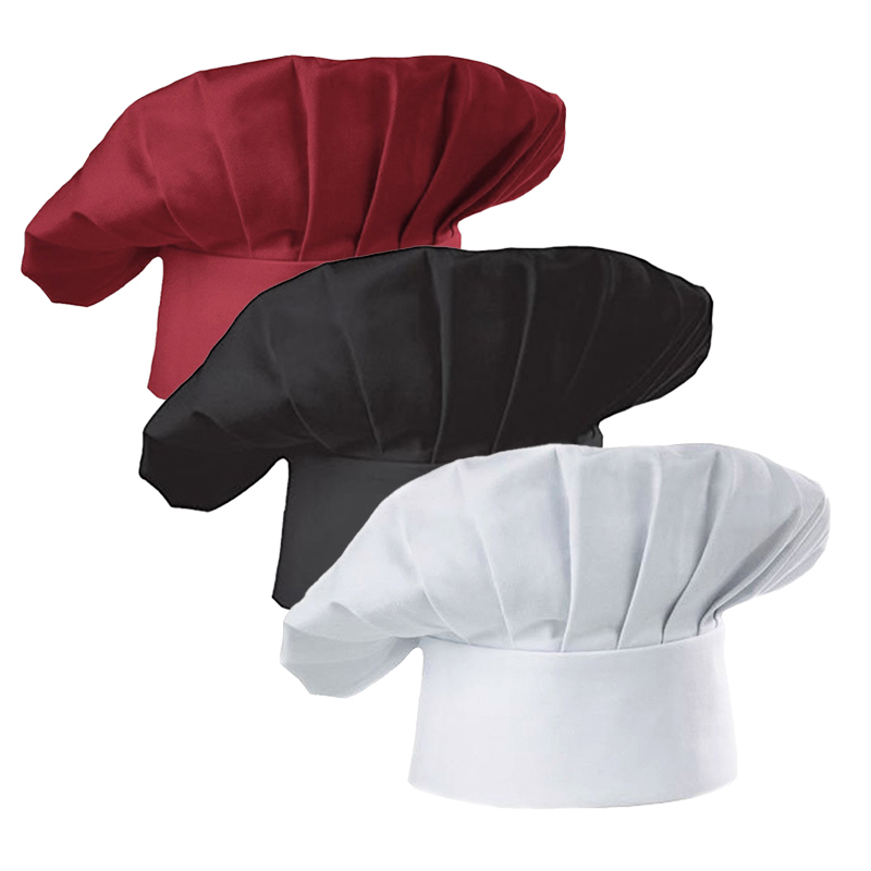 Gaming Kitchen Accessories - 3 قطع قبعات طهاة بيضاء بارتفاع