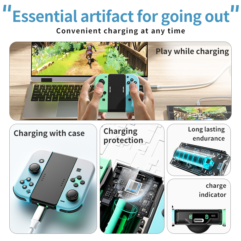 مقبض شحن محمول AOLION لوحدة تح - مراجعة Gaming Accessories Nintendo وسعره