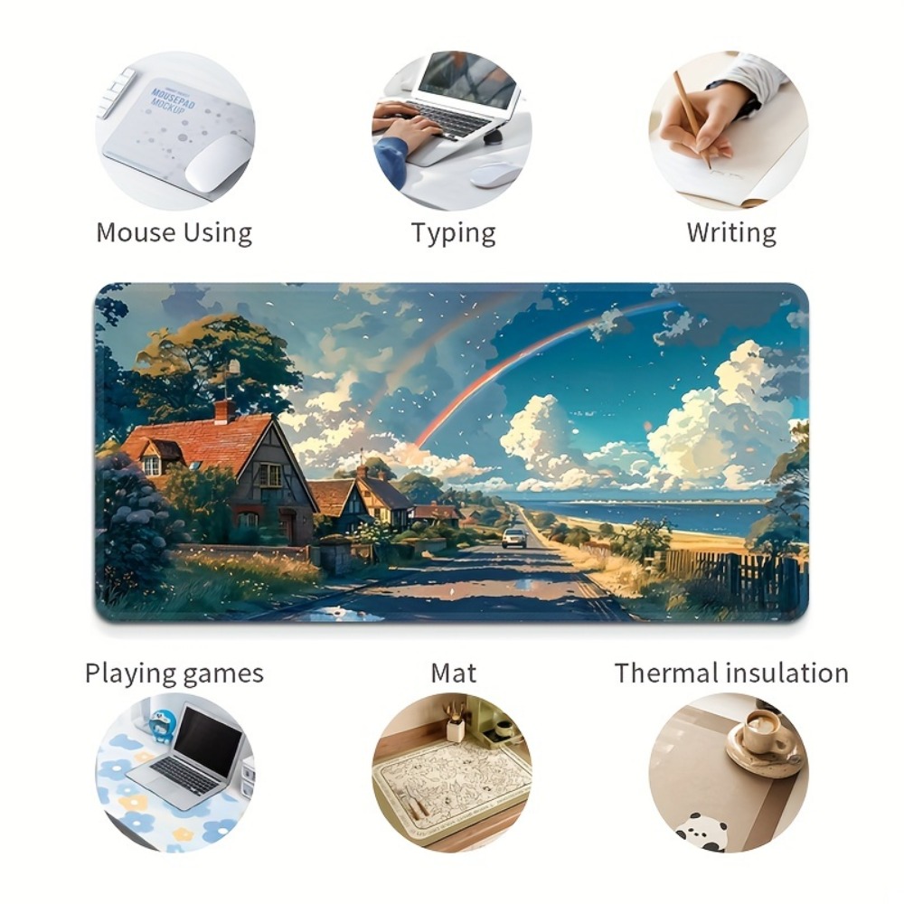 سجادات مكتبية كبيرة بتصميم قري - مراجعة Gaming Accessories Pc Setup وسعره